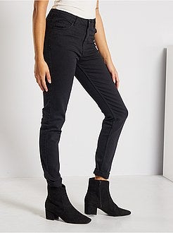 Jean slim taille haute - Longueur US 30 - Kiabi
