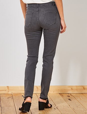 Jean slim taille haute - Longueur US 30 - Kiabi