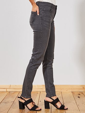 Jean slim taille haute - Longueur US 30 - Kiabi