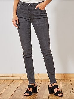 Jean slim taille haute - Longueur US 30 - Kiabi