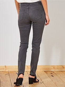 Jean slim taille haute - Longueur US 30 - Kiabi