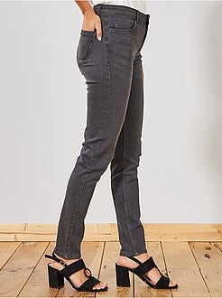 Jean slim taille haute - Longueur US 30 - Kiabi