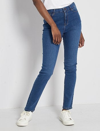 Jean slim taille haute - Longueur US 30 - Kiabi