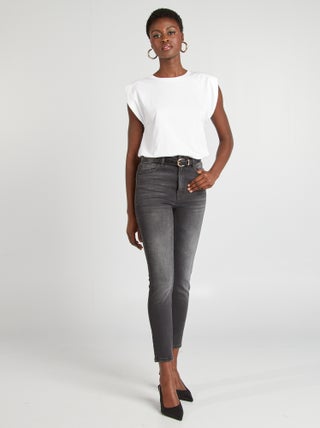 Jean slim taille haute