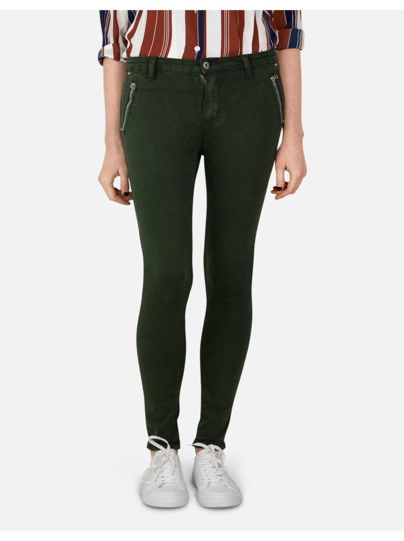 Jean slim taille haute Kebello Vert - Kiabi