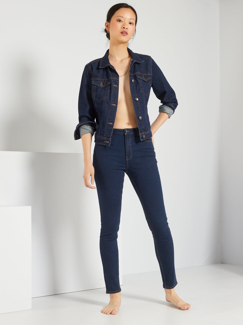 Jean slim taille haute L30 Brut - Kiabi