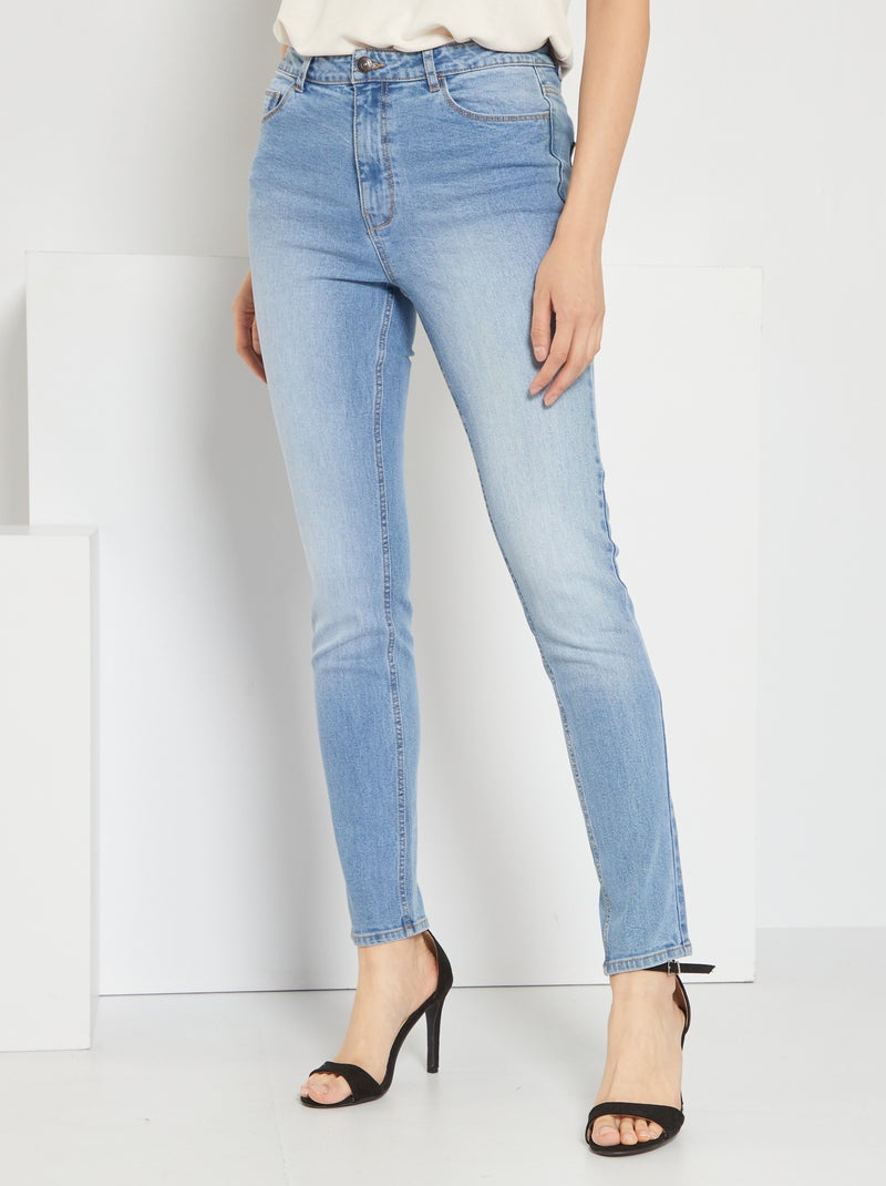Jean slim taille haute L30 Triple stone - Kiabi