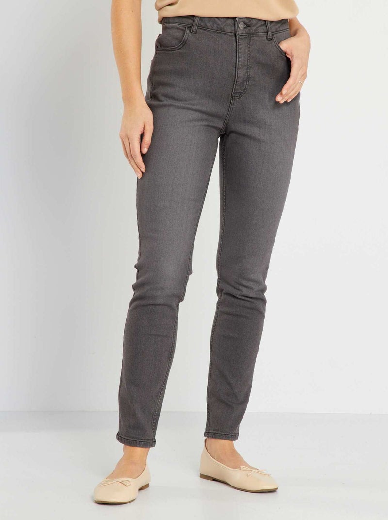 Femmes élastique Taille Goutte Entrejambe Jeans Sarouel Cordon Denim Long Pantalon