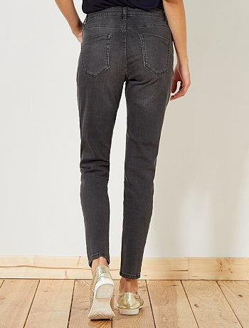 Jean slim taille haute longueur US28 - Kiabi