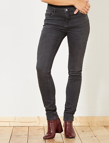Jean slim taille haute longueur US34 - Kiabi