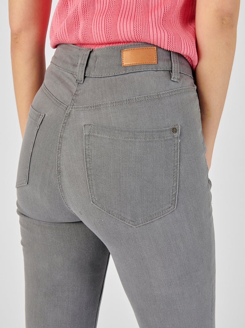 Jean slim taille haute Perfect Fit by Damart - Damart Bleu gris - Kiabi
