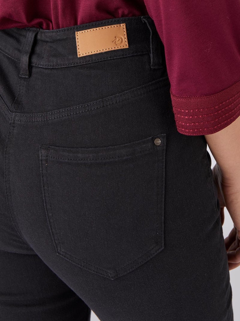 Jean slim taille haute Perfect Fit by Damart - Damart Noir - Kiabi