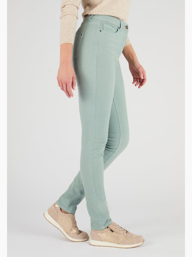 Jean slim taille haute Perfect Fit by Damart - Damart Vert - Kiabi