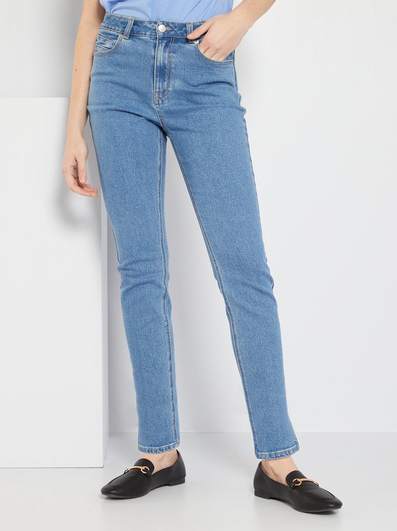 Jean slim taille haute stone - Kiabi