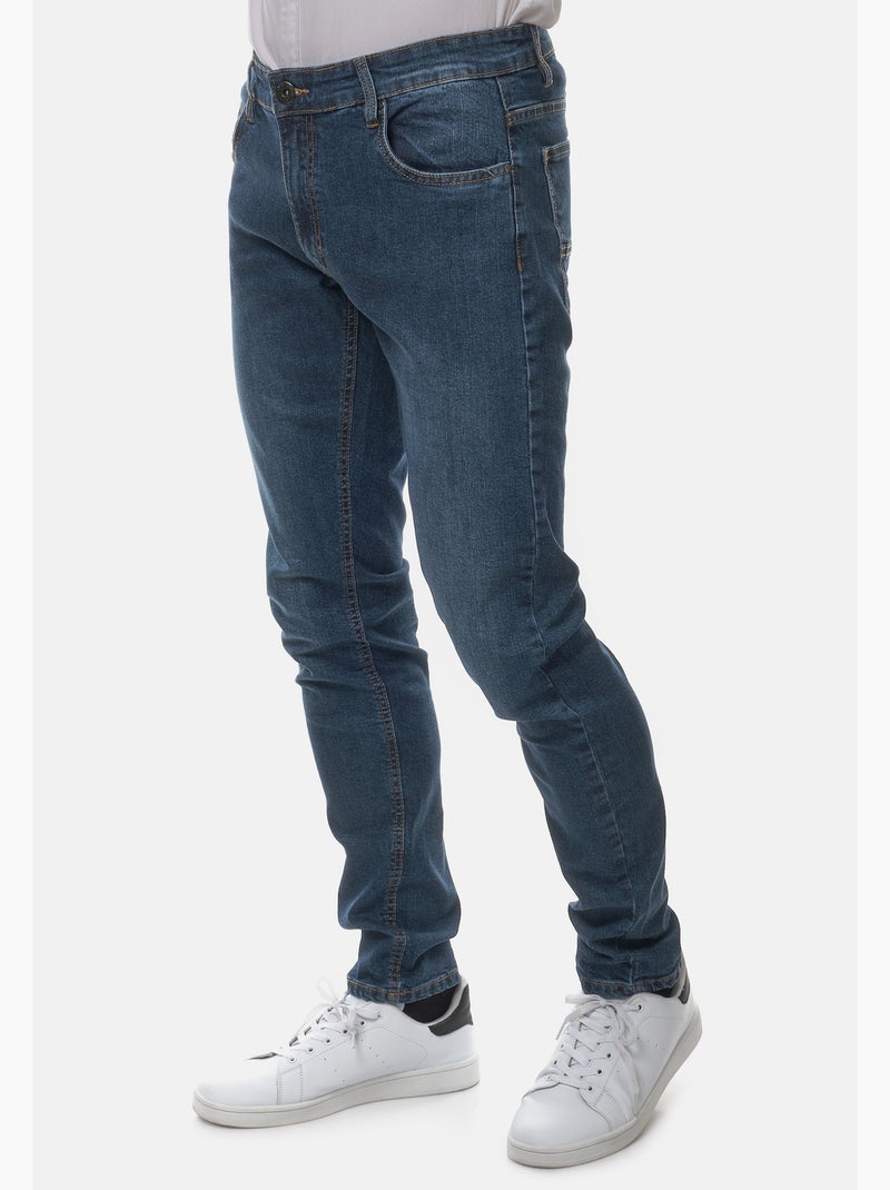Jean slim uni Bleu foncé - Kiabi