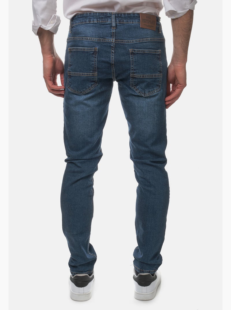 Jean slim uni Bleu foncé - Kiabi