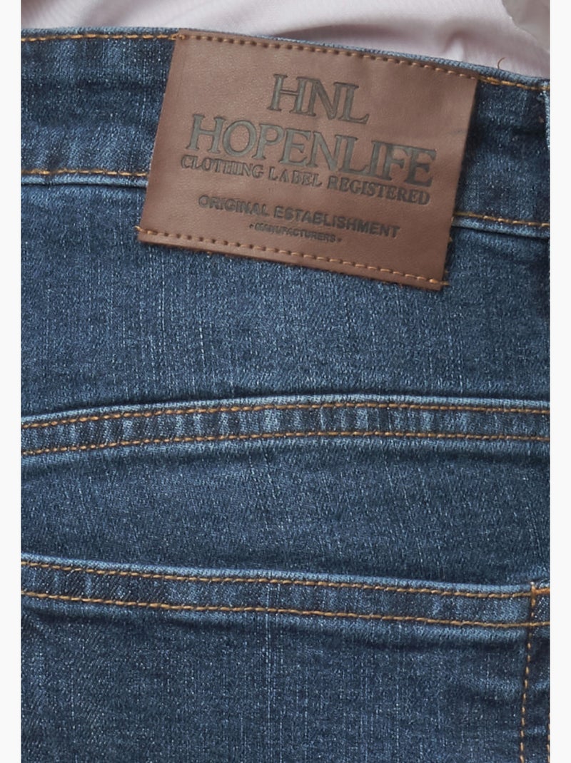 Jean slim uni Bleu foncé - Kiabi