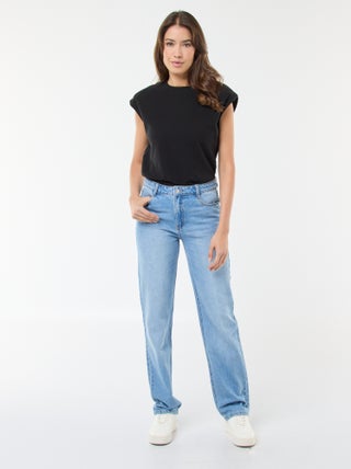 Jean straight / coupe droite à taille haute - L32