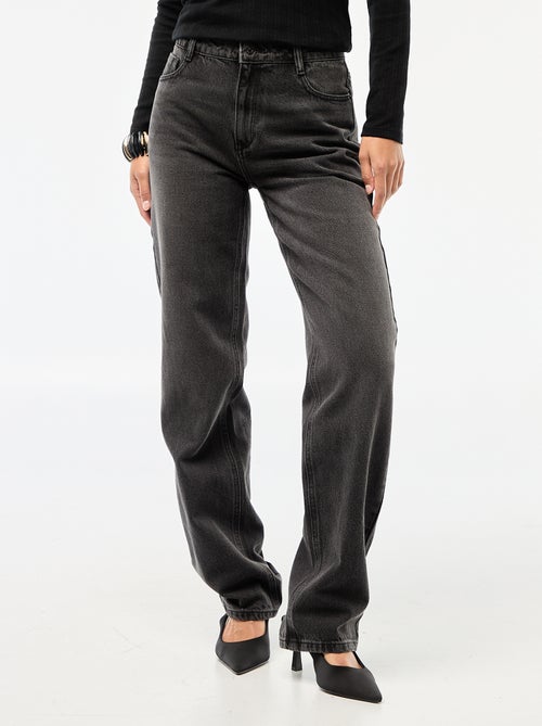 Jean straight / coupe droite à taille haute - L32 - Kiabi