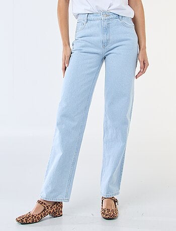 Jean straight denim en coton