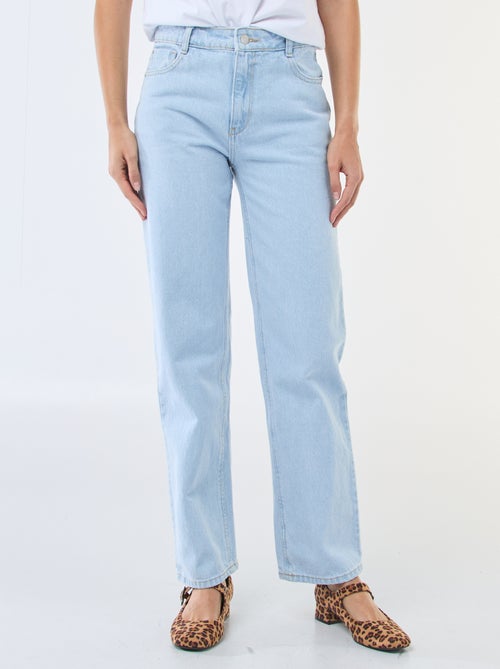 Jean straight denim en coton - Kiabi