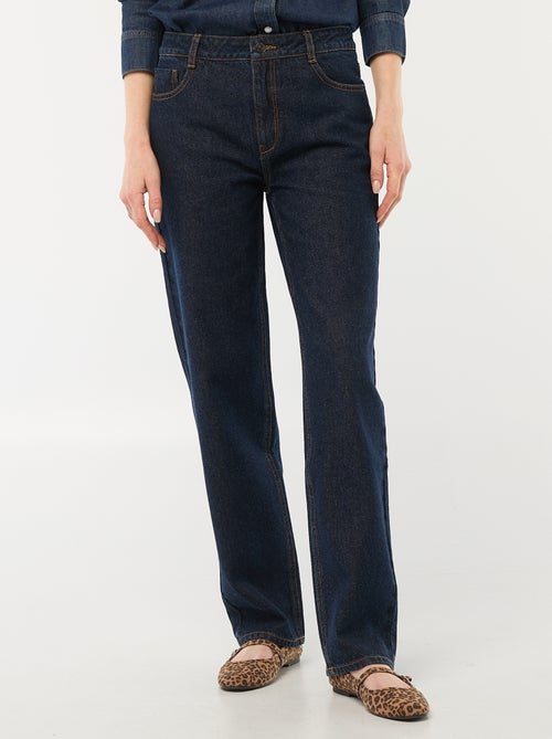 Jean straight denim en coton - Kiabi