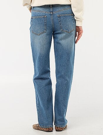 Jean straight denim en coton