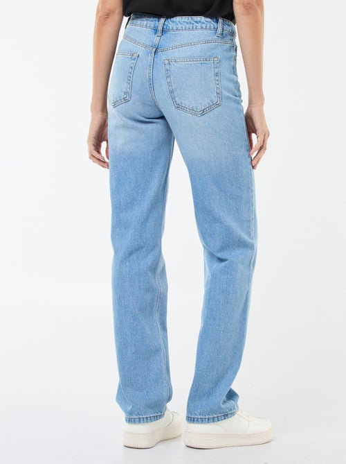 Jean straight denim en coton - Kiabi