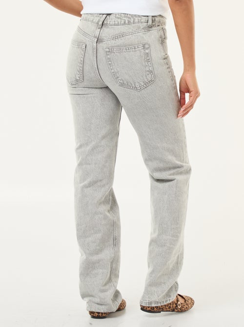 Jean straight denim en coton - Kiabi