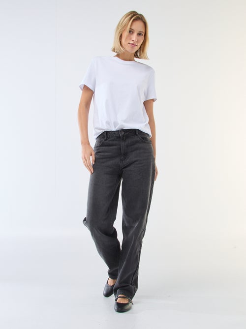 Jean straight denim en coton - Kiabi