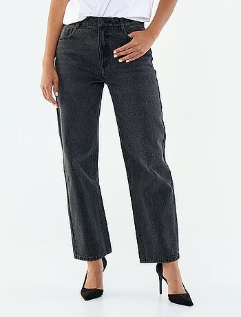 Jean straight denim en coton
