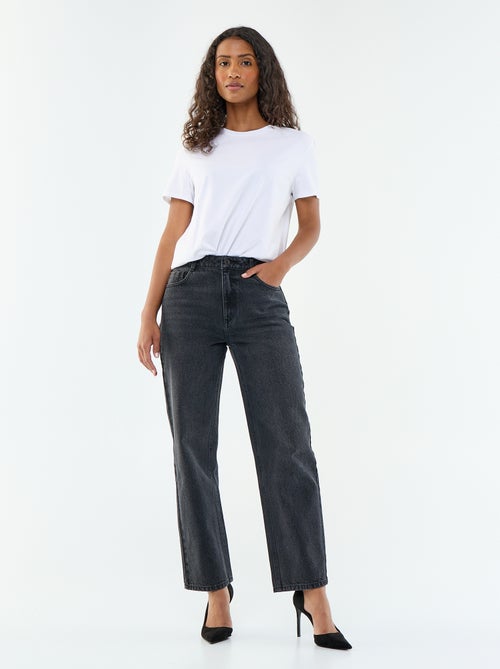 Jean straight denim en coton - Kiabi Jean straight denim en coton - Kiabi