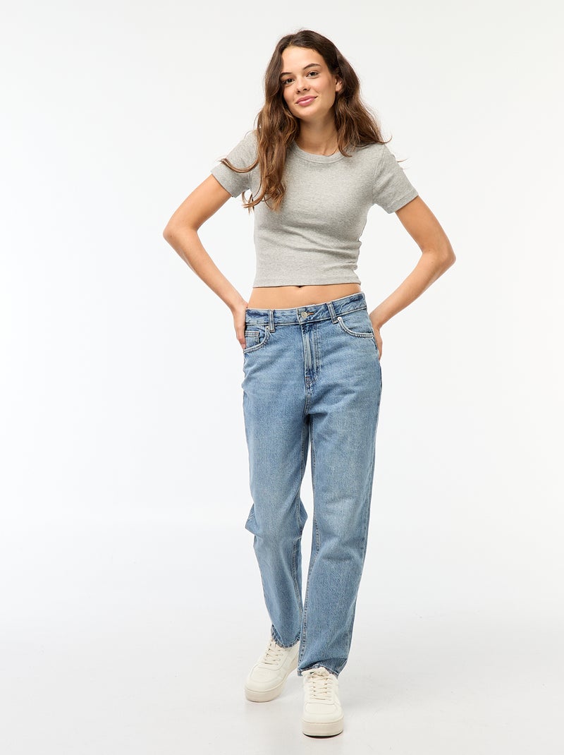 Jean straight fit Bleu - Kiabi