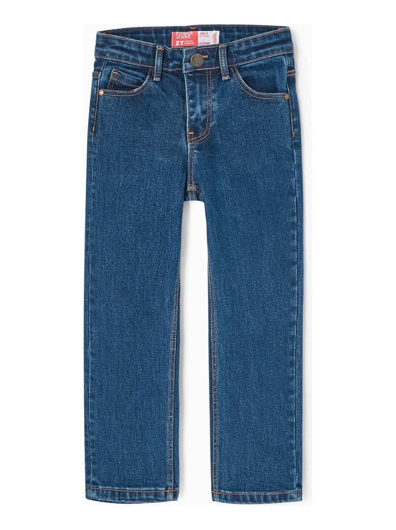 Jean Straight Fit Enfant 'ZY Power Jeans'   LE CHALET Bleu - Kiabi
