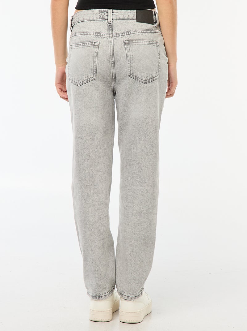 Jean straight fit Gris - Kiabi