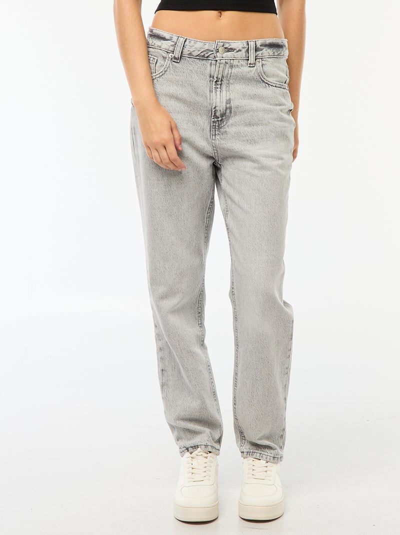 Jean straight fit Gris - Kiabi