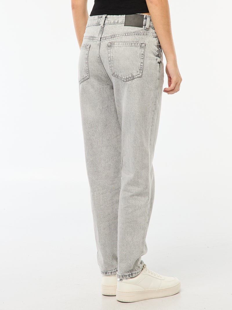 Jean straight fit Gris - Kiabi