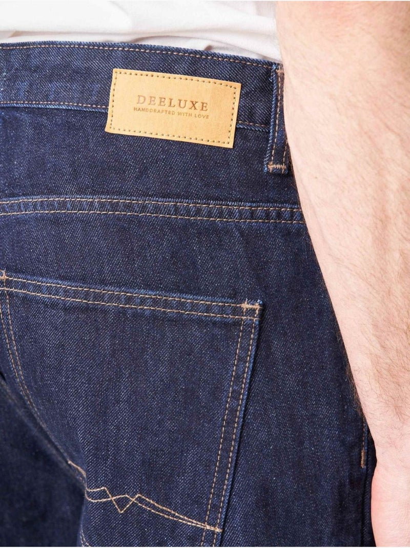 Jean straight homme brut 'deeluxe' Bleu foncé - Kiabi