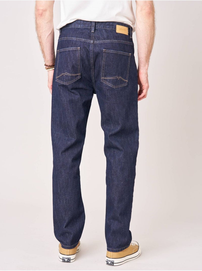 Jean straight homme brut 'deeluxe' Bleu foncé - Kiabi