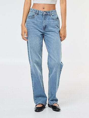 Jean straight taille haute
