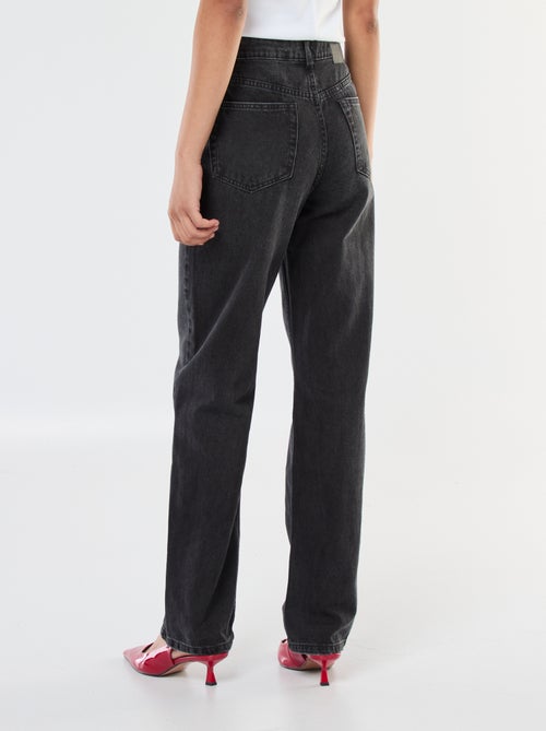 Jean straight taille haute - Kiabi