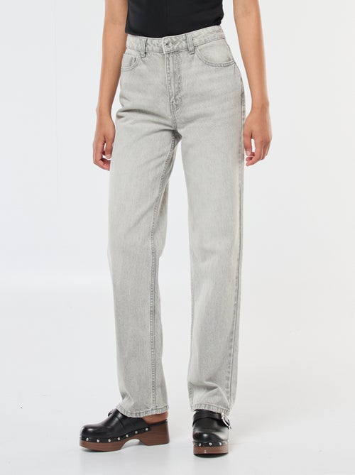 Jean straight taille haute - Kiabi