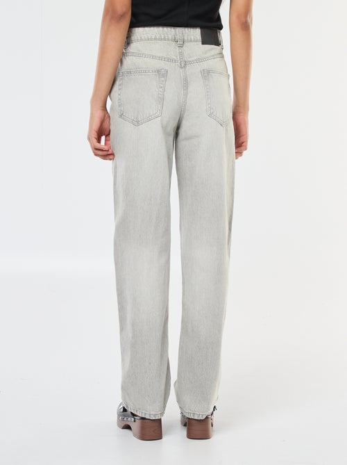 Jean straight taille haute - Kiabi