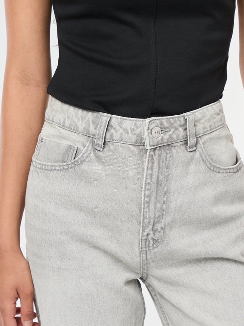 Jean straight taille haute - Kiabi