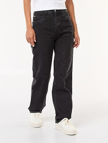 Jean straight taille haute
