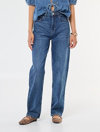 Jean straight taille haute