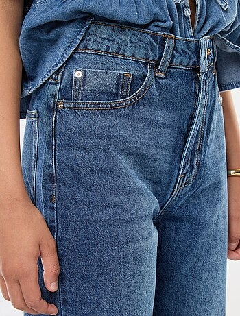Jean straight taille haute
