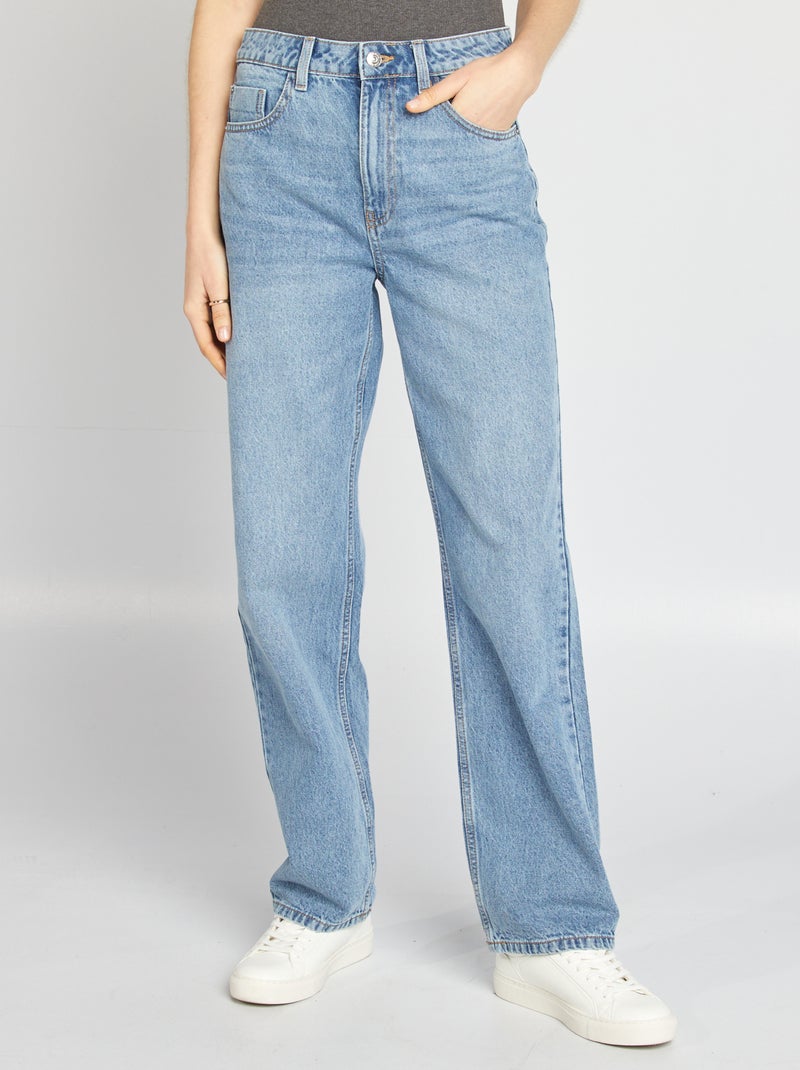 Jean straight uni BLEU - Kiabi