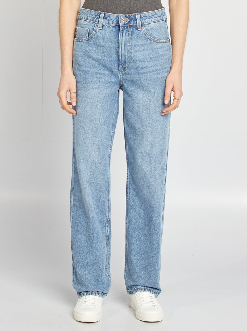 Jean straight uni BLEU - Kiabi