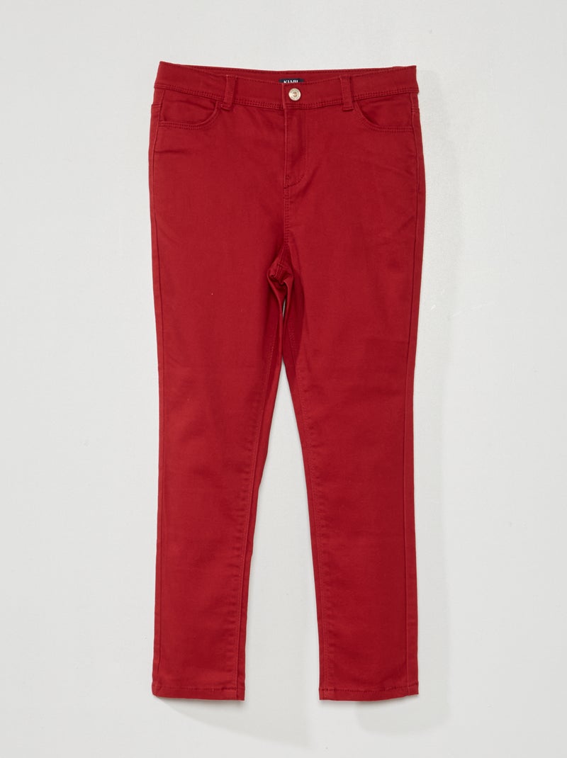 Jean stretch - Coupe + confortable Rouge - Kiabi